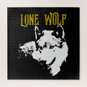 Lone Wolf Male Sigma Modern Minimalistisch Puzzle