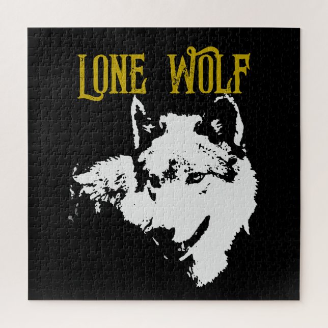 Lone Wolf Male Sigma Modern Minimalistisch Puzzle (Vertikal)