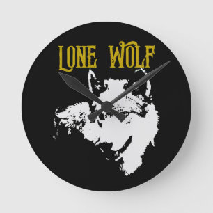 Lone Wolf Male Sigma Modern Minimalistisch Runde Wanduhr