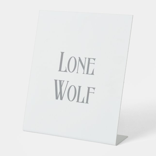 Lone Wolf Male Sigma Modern Minimalistisch Sockelschild (Vorderseite)