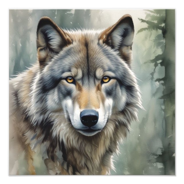 Lone Wolf Motivierend Inspiration Art Fotodruck (Vorne)