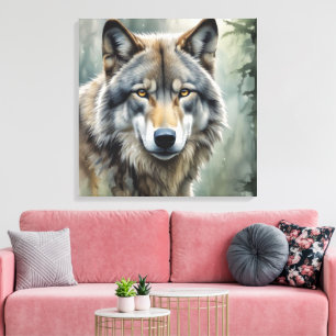 Lone Wolf Motivierend Inspiration Art Leinwanddruck