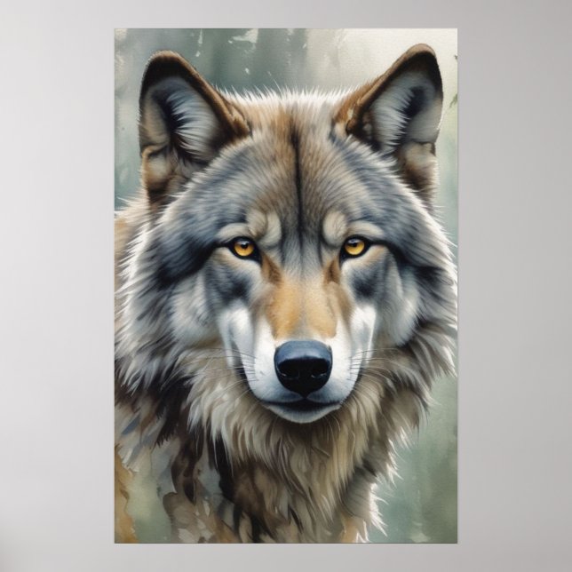 Lone Wolf Motivierend Inspiration Art Poster (Vorne)