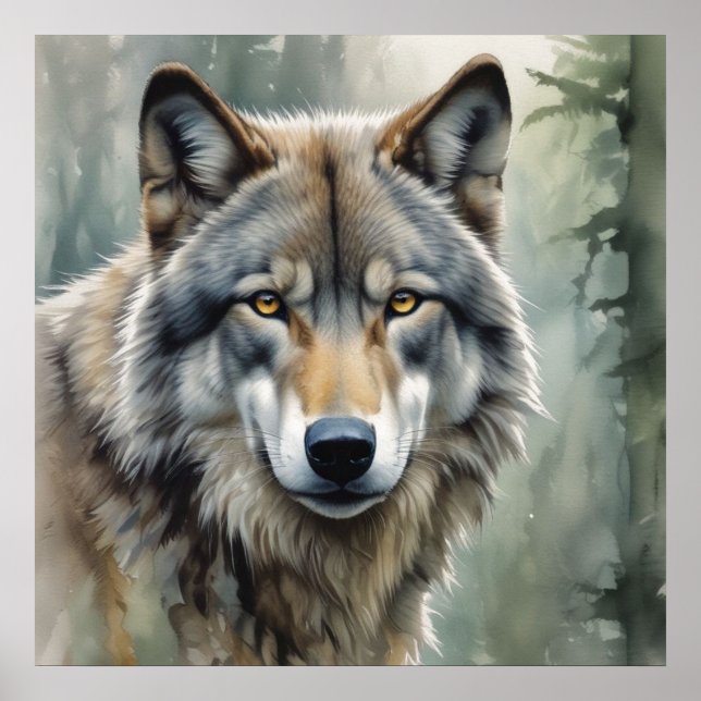 Lone Wolf Motivierend Inspiration Art Poster (Vorne)