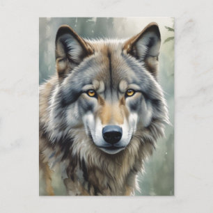 Lone Wolf Motivierend Inspiration Art Postkarte