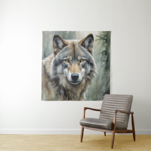 Lone Wolf Motivierend Inspiration Art Wandteppich