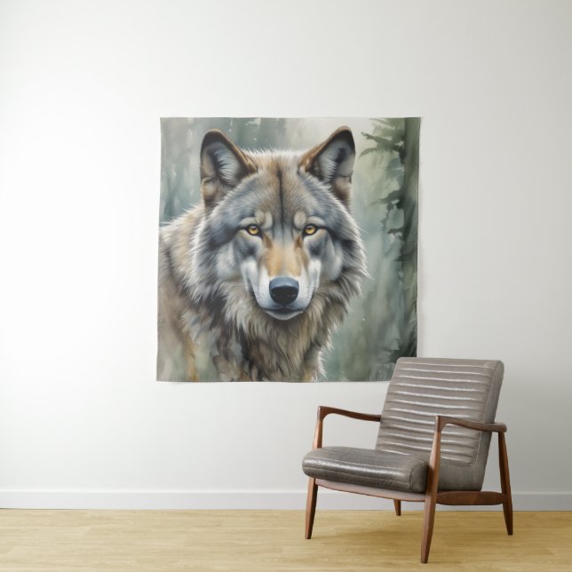 Lone Wolf Motivierend Inspiration Art Wandteppich (Beispiel)