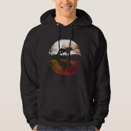 Lone Wolf unter Vollmond Hoodie