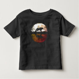 Lone Wolf unter Vollmond Kleinkind T-shirt
