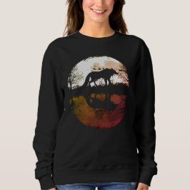Lone Wolf unter Vollmond Sweatshirt