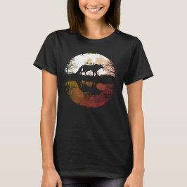 Lone Wolf unter Vollmond T-Shirt