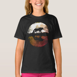 Lone Wolf unter Vollmond T-Shirt
