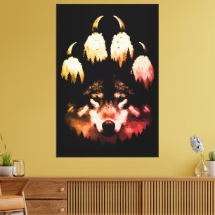 Lone Wolf. Wildes Soul Leinwanddruck