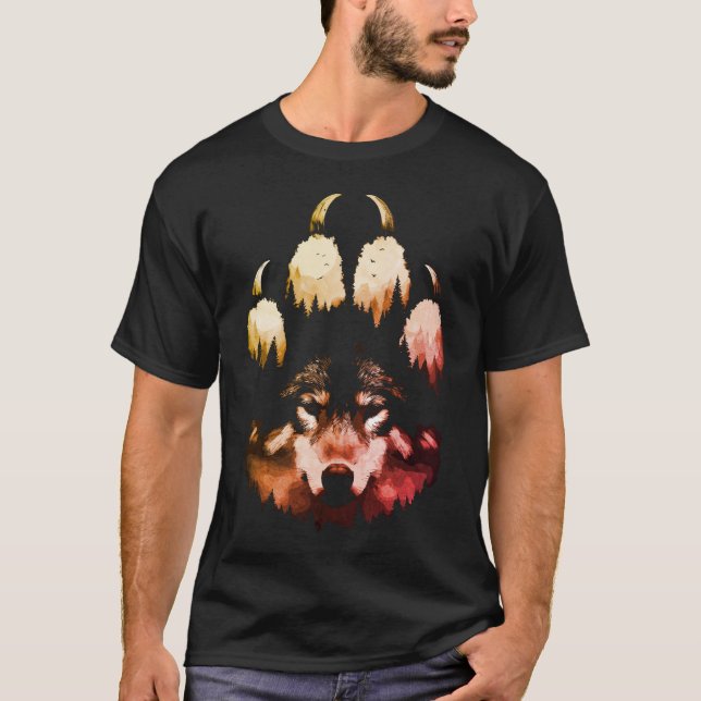 Lone Wolf. Wildes Soul T-Shirt (Vorderseite)