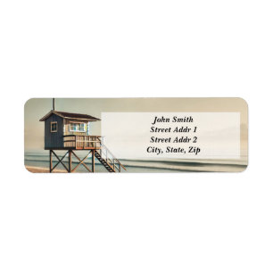 Lonely Beach Return-Adressetikett