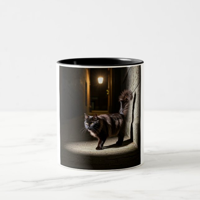 Lonely Cat Night Walk Tasse - Eine Touch des Myste (Mittel)