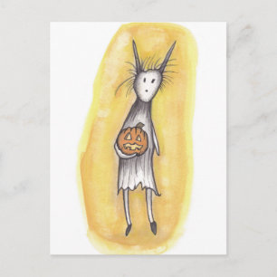 Lonely Ghoul mit Pumpkin Postkarte