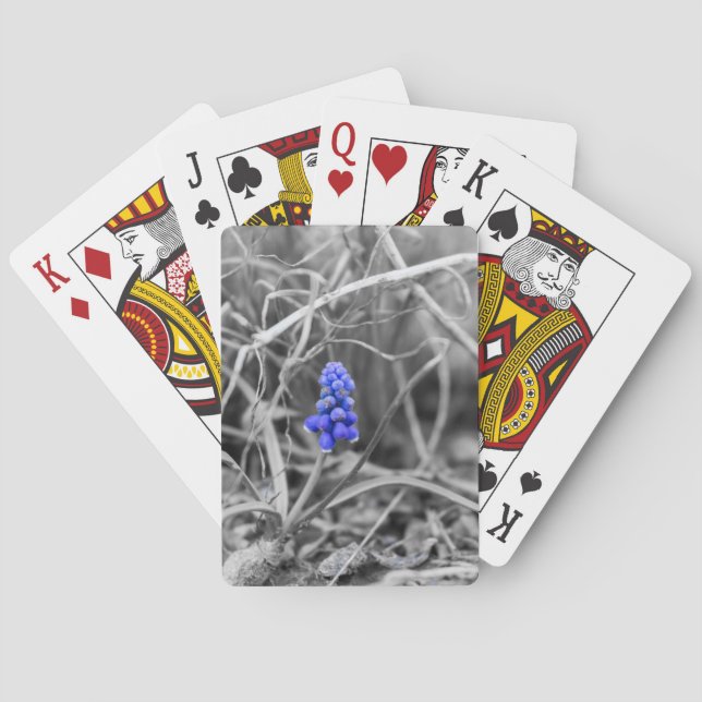 Lonely Grape Hyacinth Wählen Sie die Farbe Spielkarten (Rückseite)