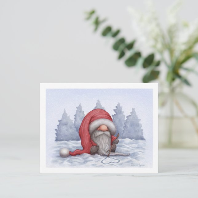 Lonely Little Santa Postkarte (Stehend Vorderseite)