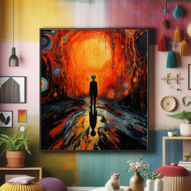 Lonely Man Expressionismus Fotodruck (Von Creator hochgeladen)