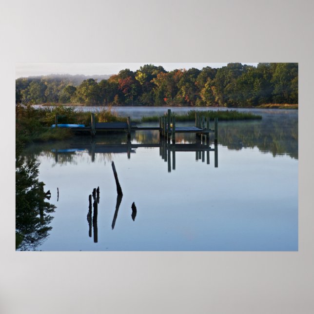 Lonely River Dock Poster (Vorne)