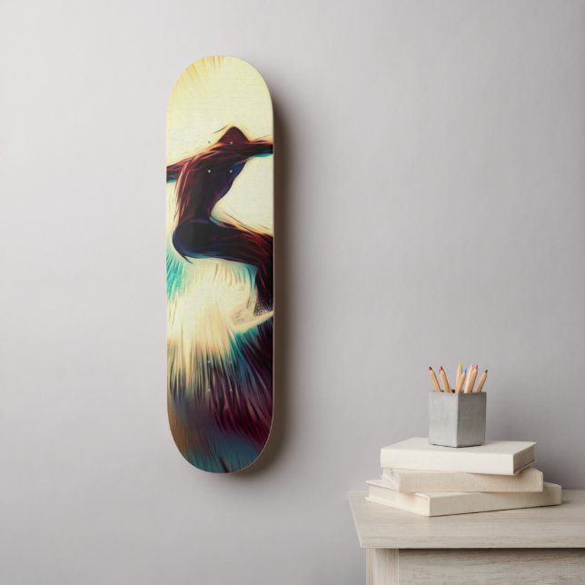 LONELY SURFER SKATEBOARD (Wandkunst)