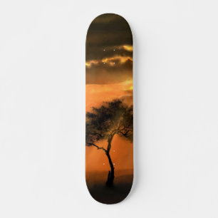 Lonely Tree Sunams Skateboard - Sonnenaufgang