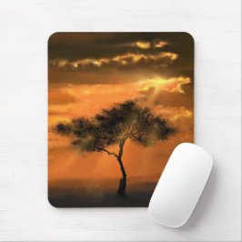Lonely Tree Sunams / Sunrise Mousepad