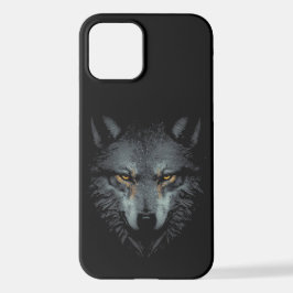 Lonely Wolf Gesicht schwarz iPhone 12 Hülle