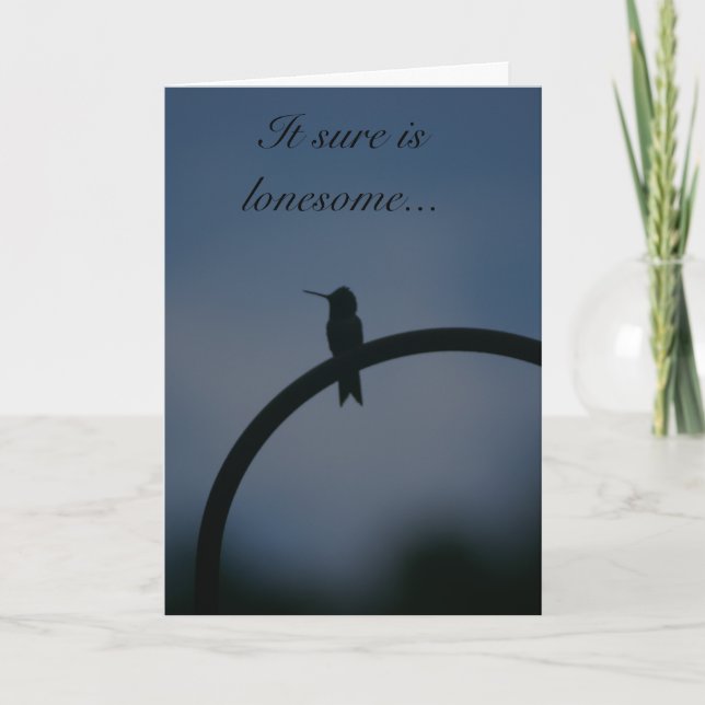 Lonesome Hummingbird Card Karte (Vorderseite)