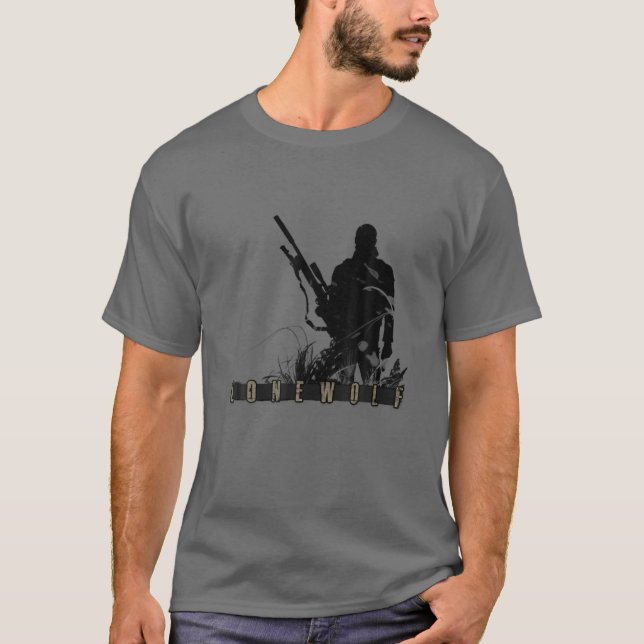 LONEWOLF - Black Sniper T-Shirt (Vorderseite)