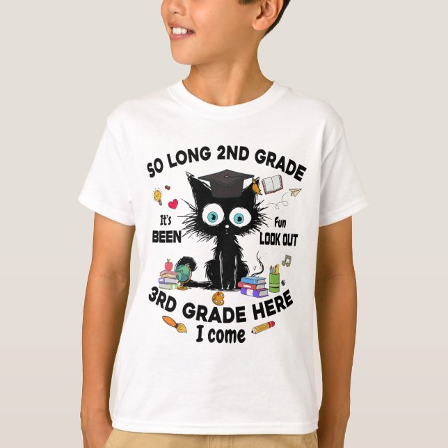 Long 2nd Grade 3. Klasse Hier komme ich Abschluss  T-Shirt (Vorderseite)