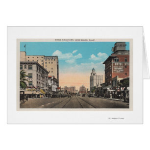Long Beach, CA - Ozean-Boulevard-Ansicht
