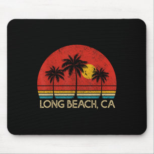 Long Beach California Ca Surfer Retro Vintag Mousepad