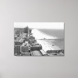 Long Beach, California Coastline and Beach Leinwanddruck