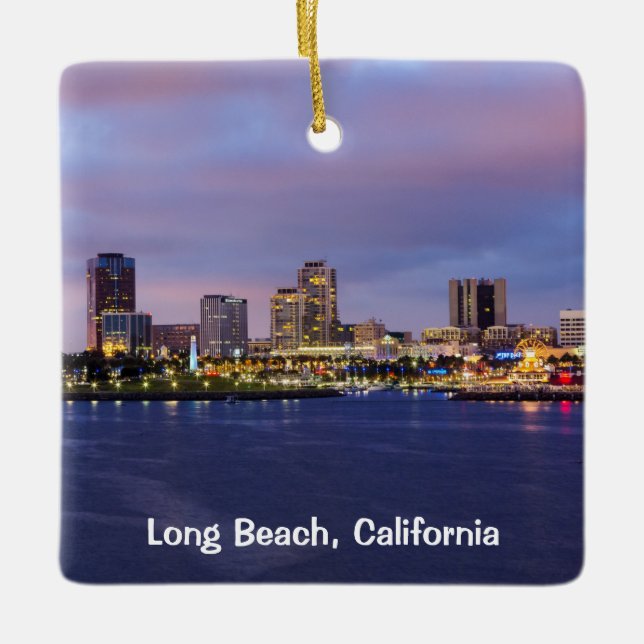 Long Beach California Keramikornament (Vorderseite)