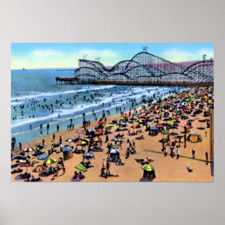 Long Beach California Pike Cyclone Racer Poster