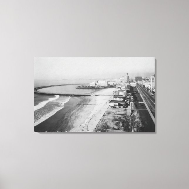 Long Beach, California Rainbow Pier and Ocean Leinwanddruck (Vorderseite)