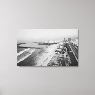 Long Beach, California Rainbow Pier and Ocean Leinwanddruck