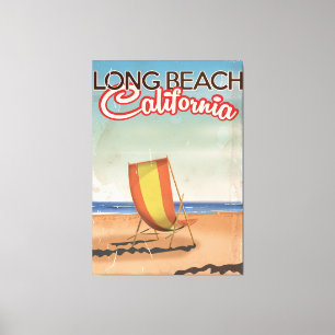 Long Beach California Reiseplakat Leinwanddruck