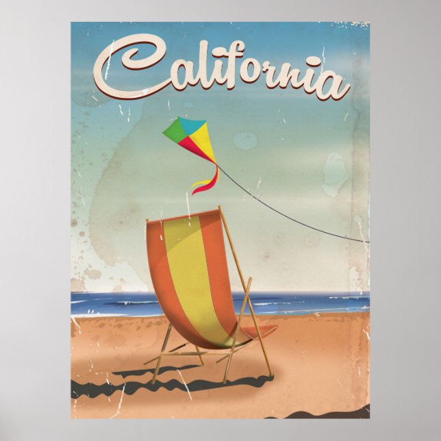Long Beach California Reiseplakat Poster (Vorne)