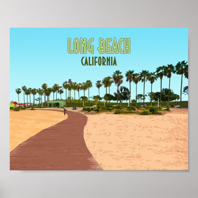 Long Beach California Shoreline Poster (Vorne)