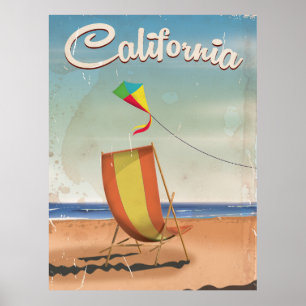 Long Beach California Vintage-Reiseplakat Poster