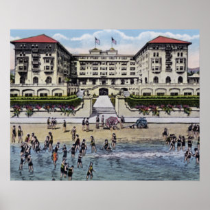 Long Beach California Virginia Hotel Poster