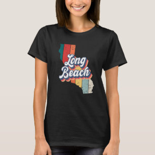 Long Beach City Retro Vintages Heimat Kalifornien T-Shirt