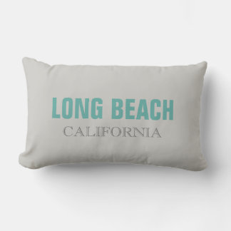 Long Beach Grey California Throw Kissen