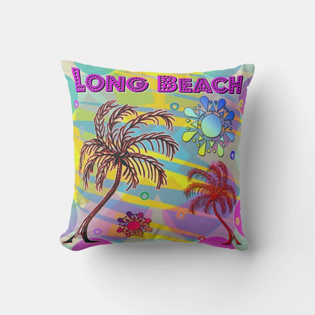 Long Beach Happy and Hope Pillow Kissen (Vorderseite)