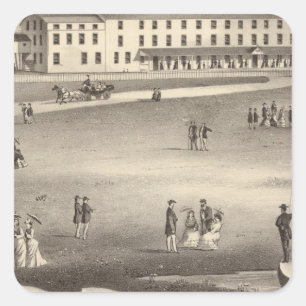 Long Beach House, Long Beach, NJ Quadratischer Aufkleber