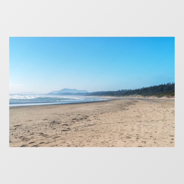 Long Beach in Tofino - BC, Kanada Fensteraufkleber (Blatt)