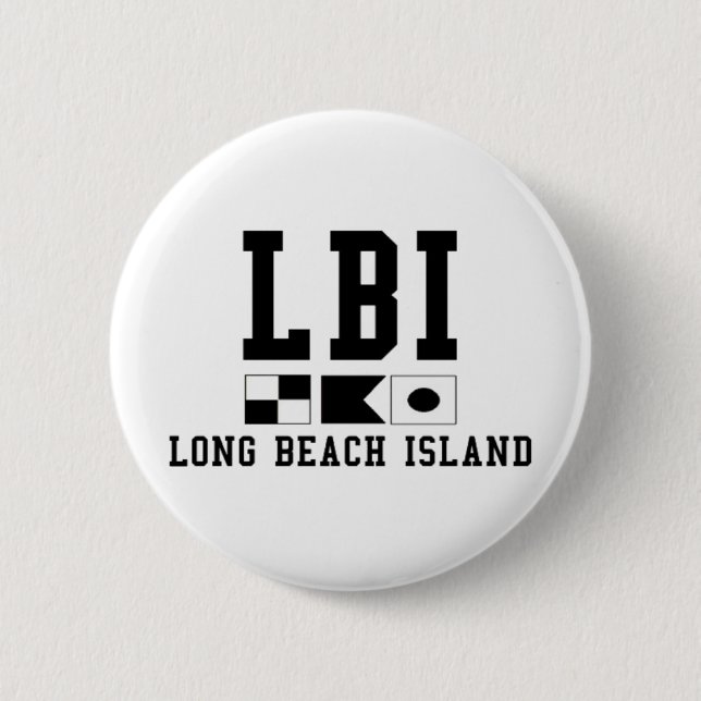Long Beach Insel Button (Vorderseite)